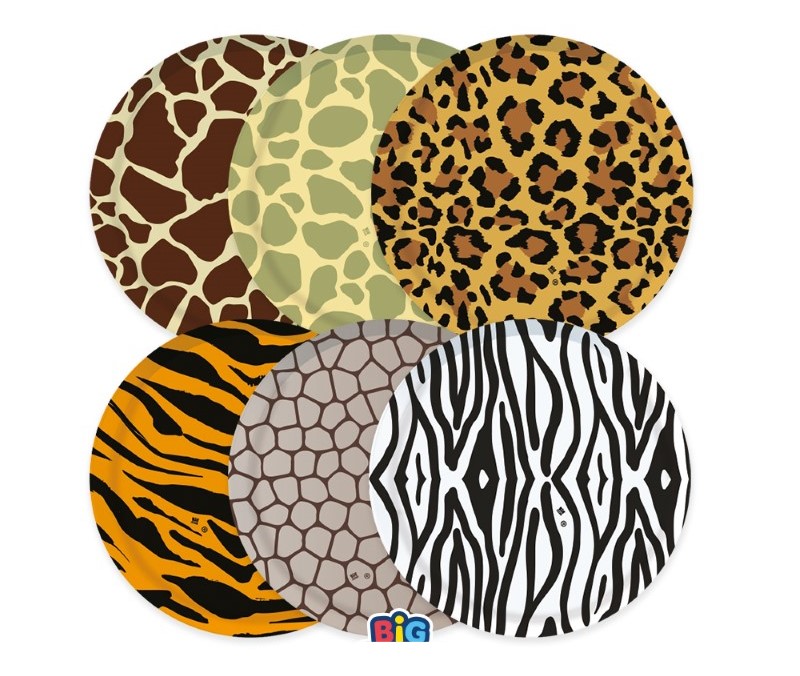 Animal print μικρά χάρτινα πιάτα 6τμχ