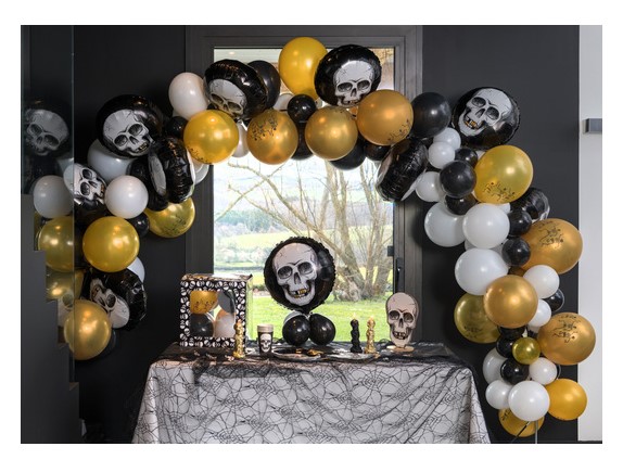 DIY σκελετός γιρλάντα με μπαλόνια για Halloween πάρτυ