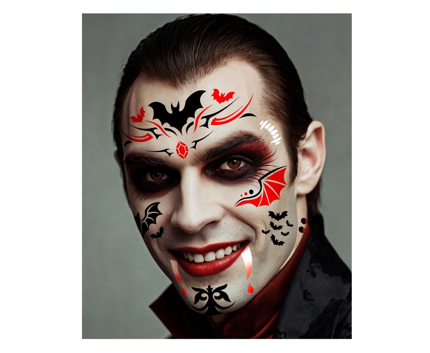 Στένσιλ για face painting με θέμα τον Δράκουλα