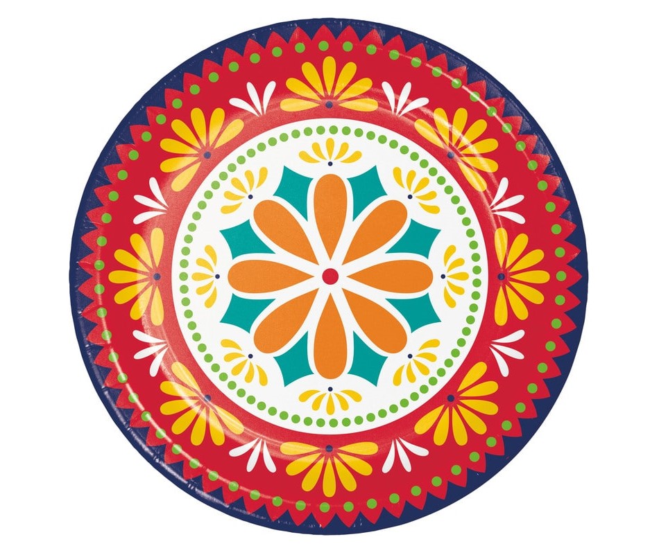 Fiesta pottery μικρά χάρτινα πιάτα 8τμχ