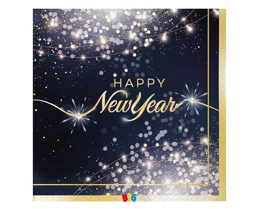 Glamour Happy New Year χαρτοπετσέτες 16τμχ