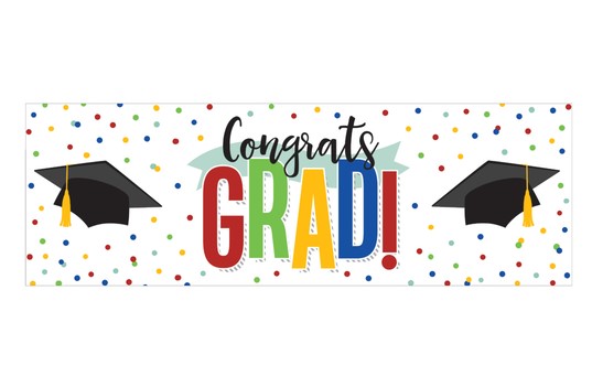 Grad Party μπάνερ για διακόσμηση σε πάρτυ με θέμα την αποφοίτηση