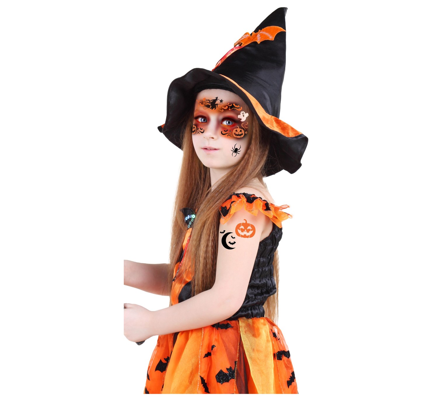 Στένσιλ με διάφορα σχέδια του Halloween για face painting