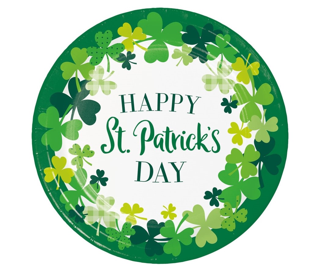 Happy Saint Patrick's Day μεγάλα χάρτινα πιάτα 8τμχ