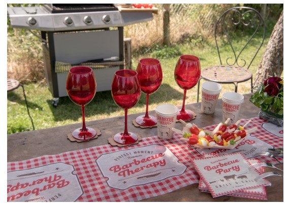 Υφασμάτινο non woven polyester runner για το τραπέζι με θέμα το BBQ
