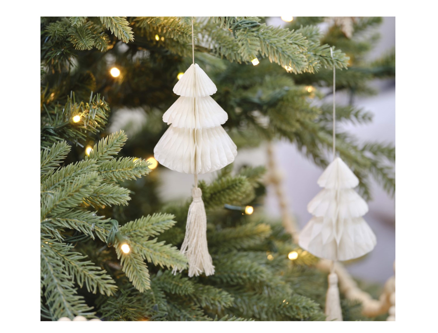 Κρεμαστά διακοσμητικά κυψελωτά δεντράκια για τα Χριστούγεννα