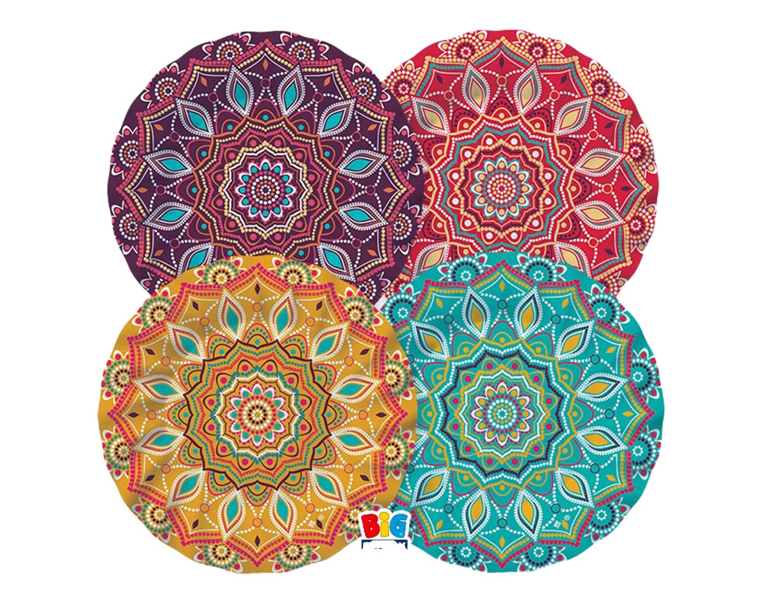 Mandala μεγάλα χάρτινα πιάτα 8τμχ