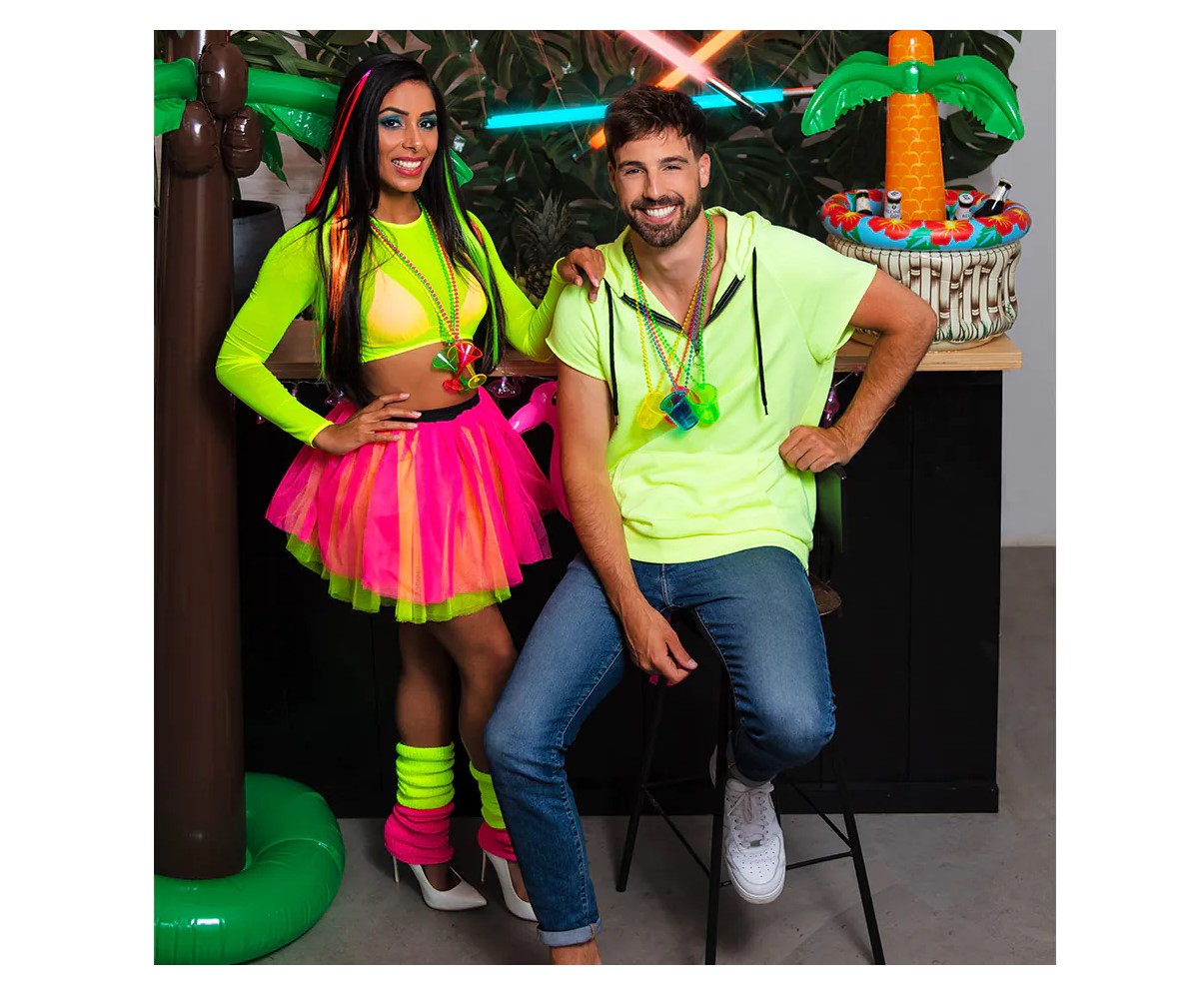 Φούστα tutu για ενήλικες σε neon κίτρινο UV χρώμα