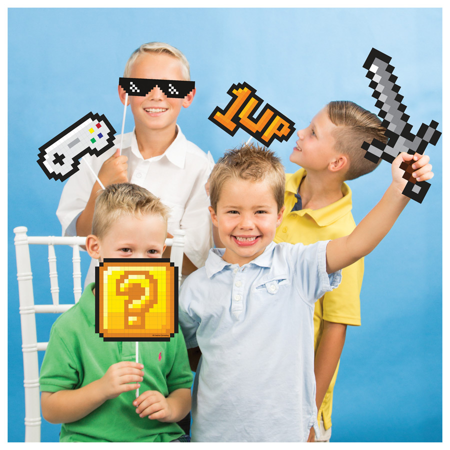 Gaming party photo booth props