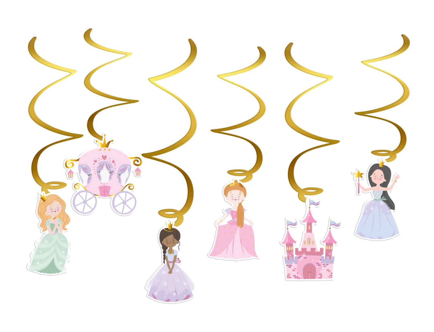 Pretty Princess διακοσμητικά σπιράλ 6τμχ