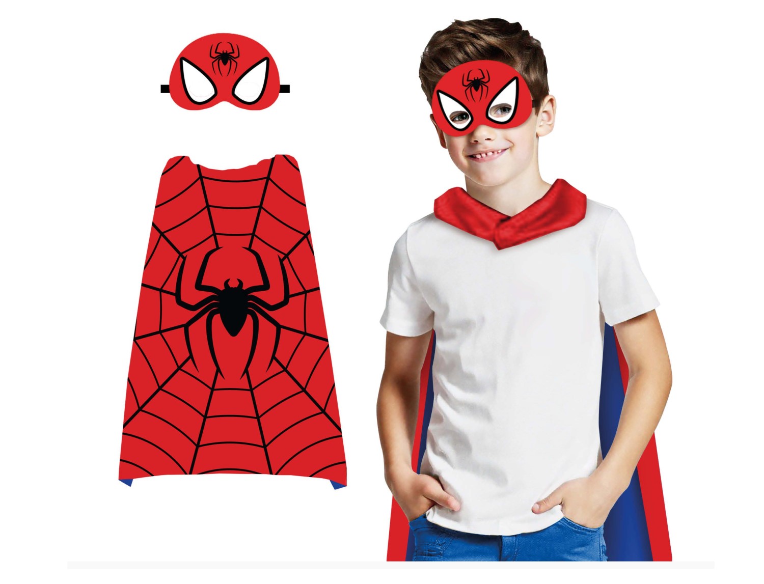 Spider hero παιδικό σετ με κάπα και μάσκα