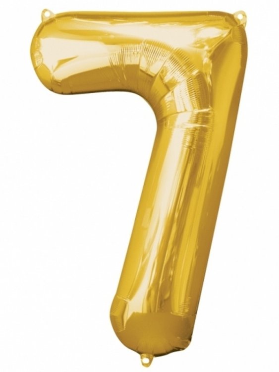 Supershape Μπαλόνι Αριθμός 7 Χρυσό (100εκ)