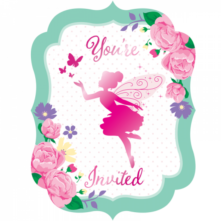 Fairy Sparkle Party Invitations 8/pcs
