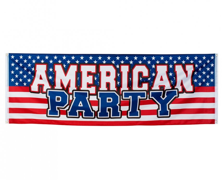 American Party fabric banner
