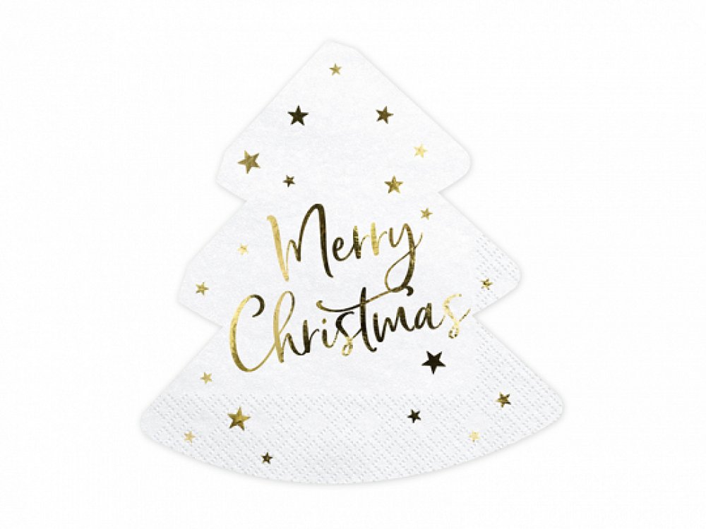 merry-christmas-white-gold-foiled-tree-shaped-napkins-seasonal-party-supplies-spk8