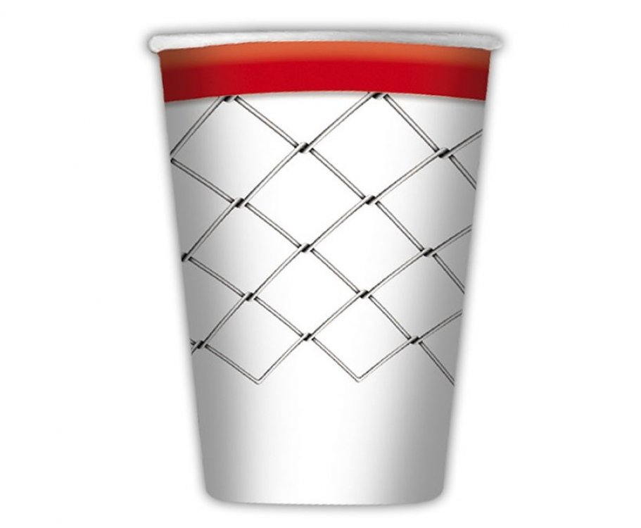 Μπάσκετ ποτήρια χάρτινα 8τμχ