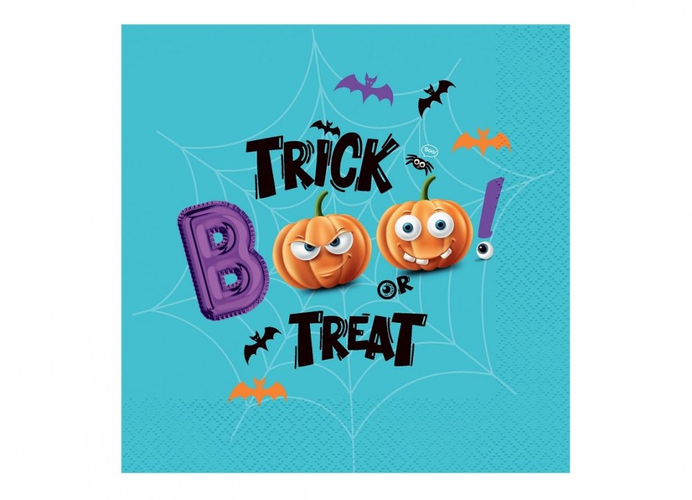 Boo Trick or Treat χαρτοπετσέτες φαγητού για Halloween πάρτυ