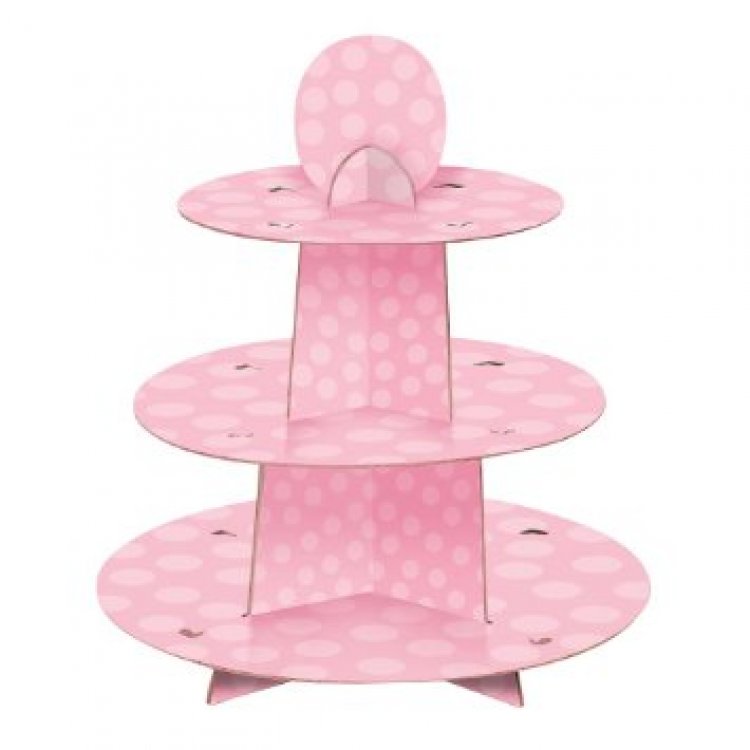Pink Dots 3 tiers stand