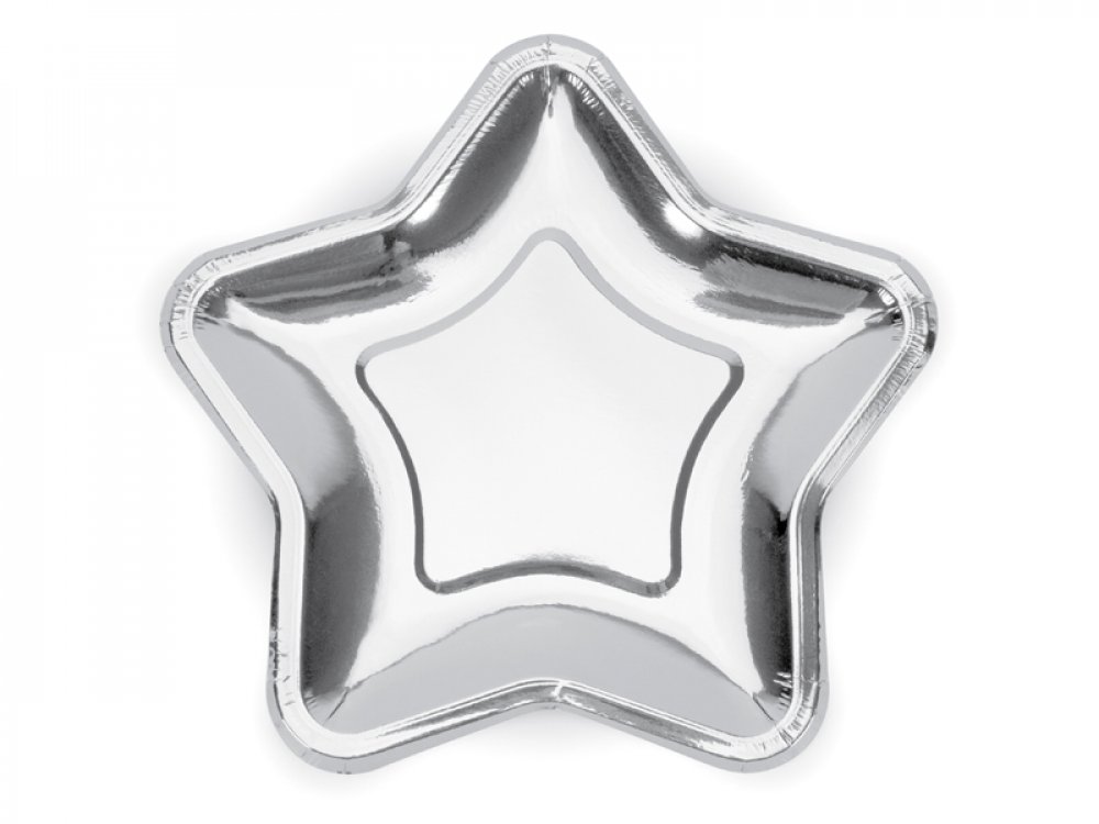 silver-metallic-stars-large-paper-plates-themed-party-supplies-tpp34018