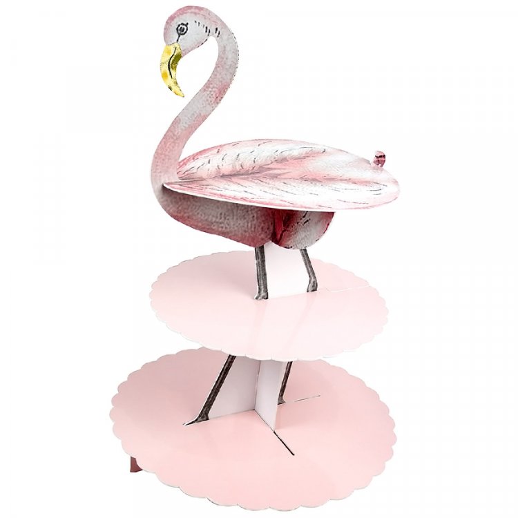 Pink Flamingo 3tier cupcake stand