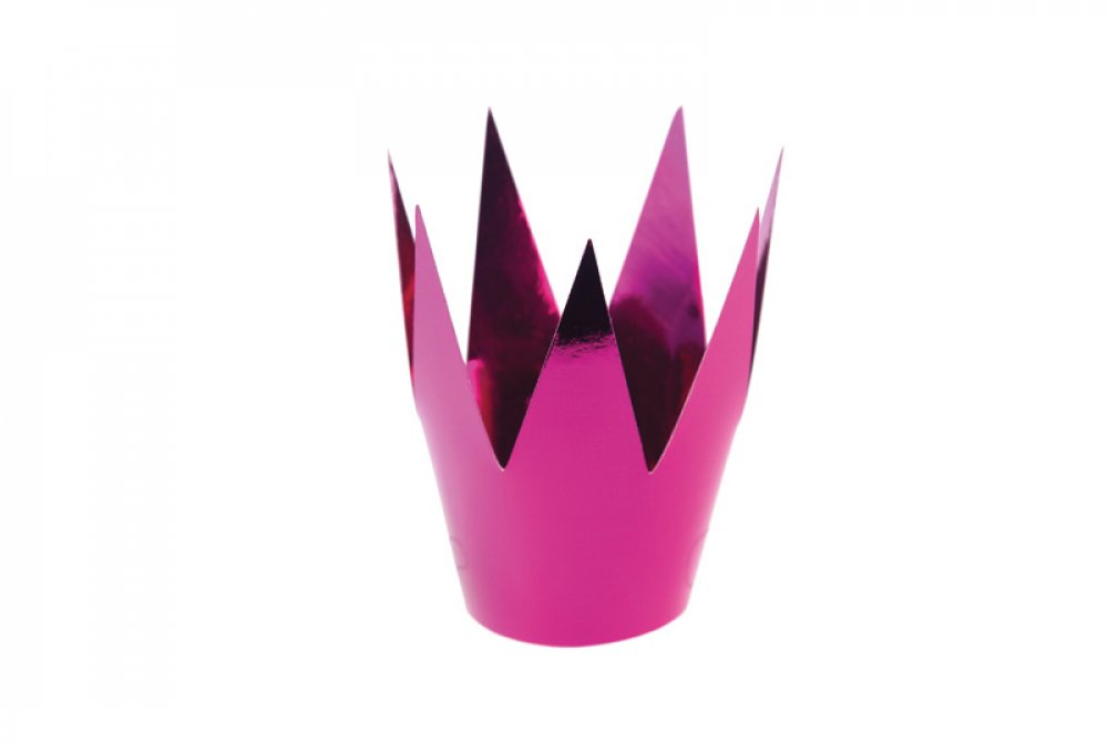 Hot pink paper crowns