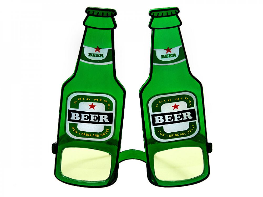 Beer Bottle shaped plastic glasses