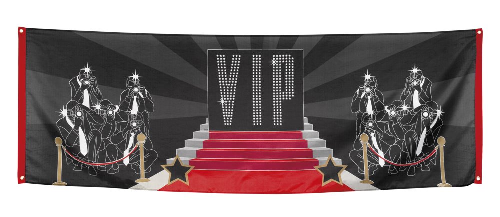 VIP Hollywood διακοσμητικό υφασμάτινο μπάνερ για πάρτυ
