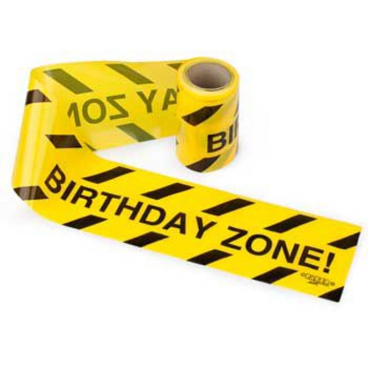 Birthday Zone Yellow Tape