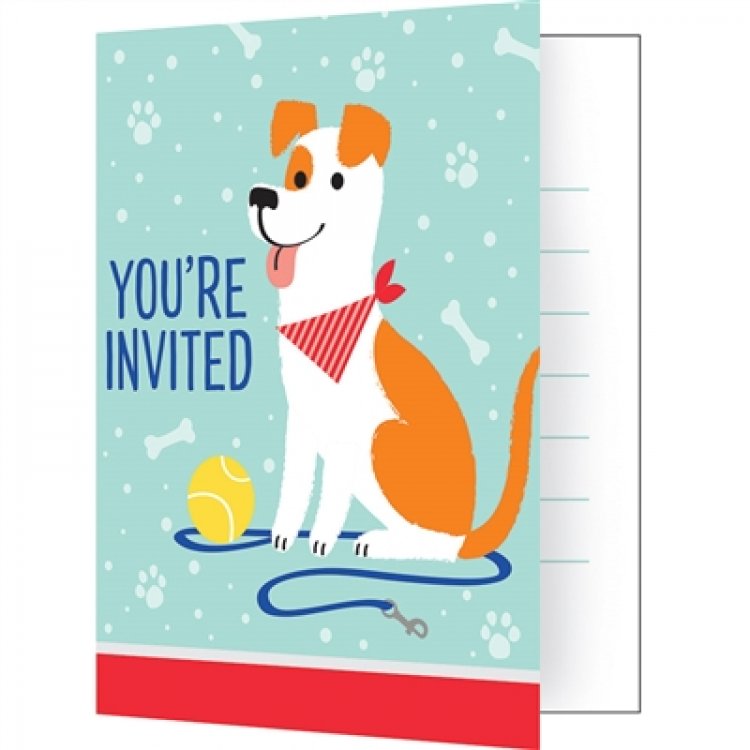 Dog party invitations for kids