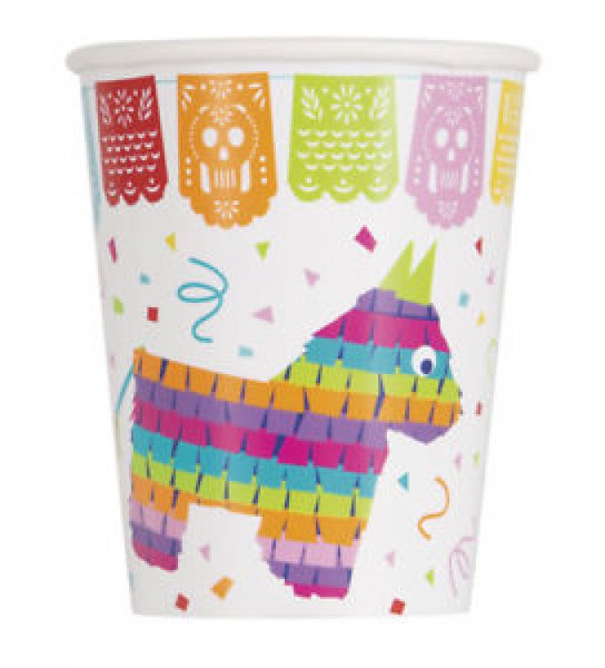 Mexican Pinata Fiesta Paper Cups (8pcs)