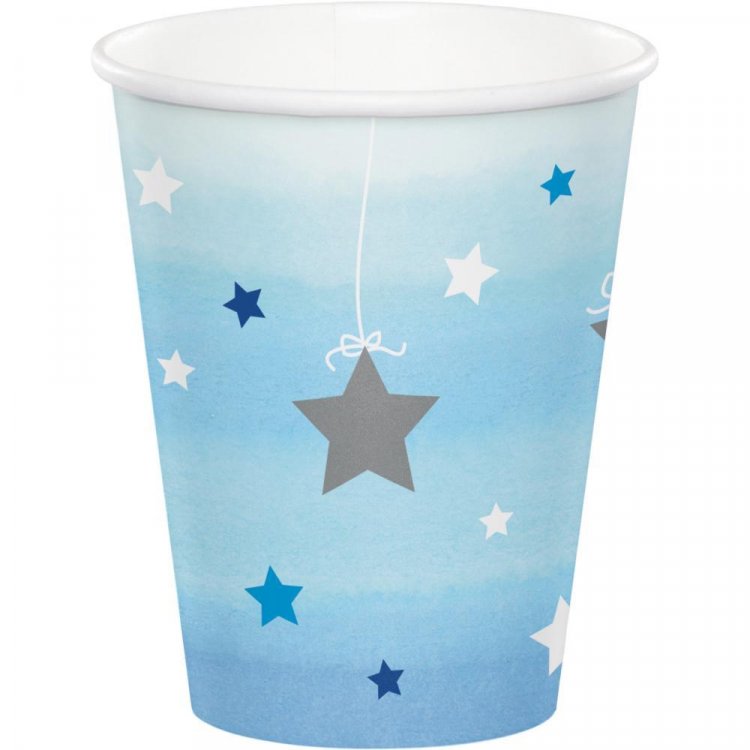 Twinkle Little Star Blue Paper Cups (8pcs)