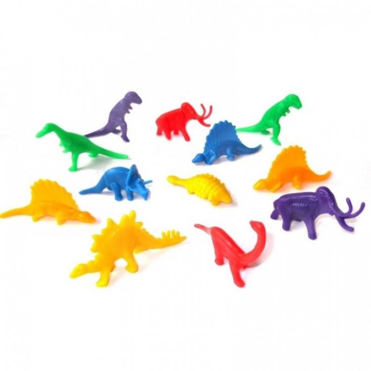 Multicolor Mini Dinosaures Figures 12/pcs