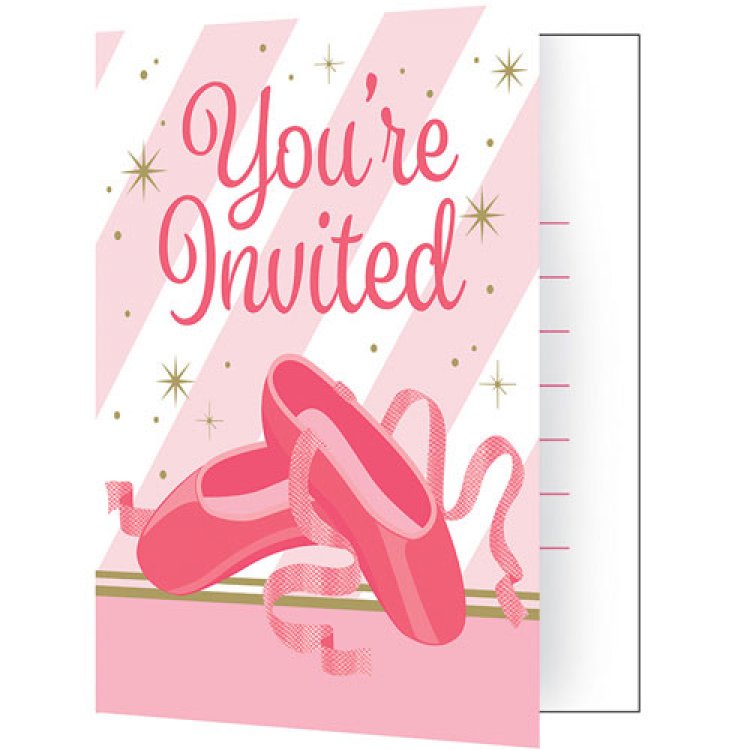 Ballet theme party invitations