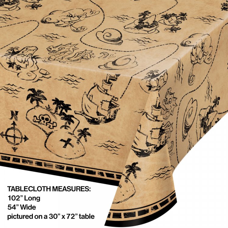 Pirate Treasure Plastic Tablecover