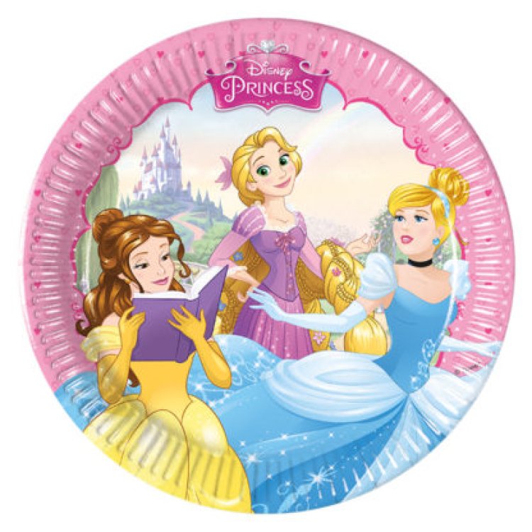Πριγκίπισσες του Ντίσνεϊ Μεγάλα Χάρτινα Πιάτα (8τμχ)