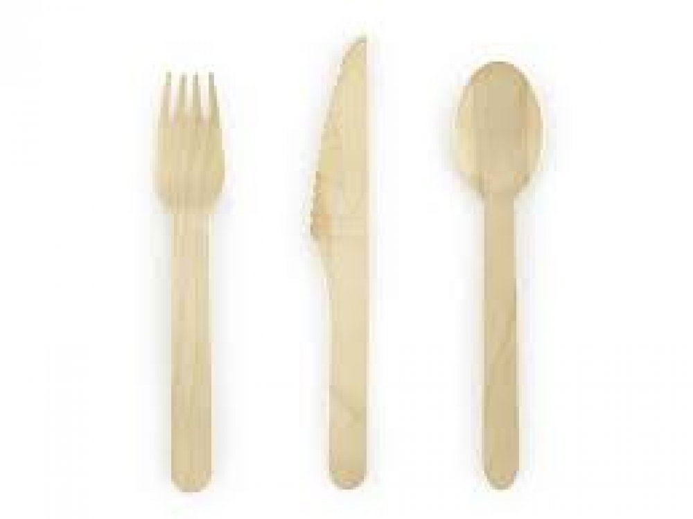 Wooden Cutlery Set 18/pcs