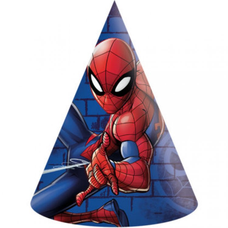 Spiderman Party hats 6/pcs