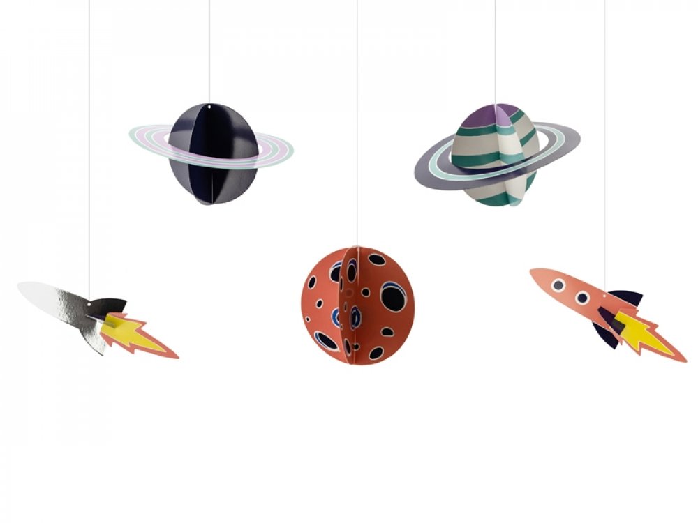 Space adventure hanging decorations
