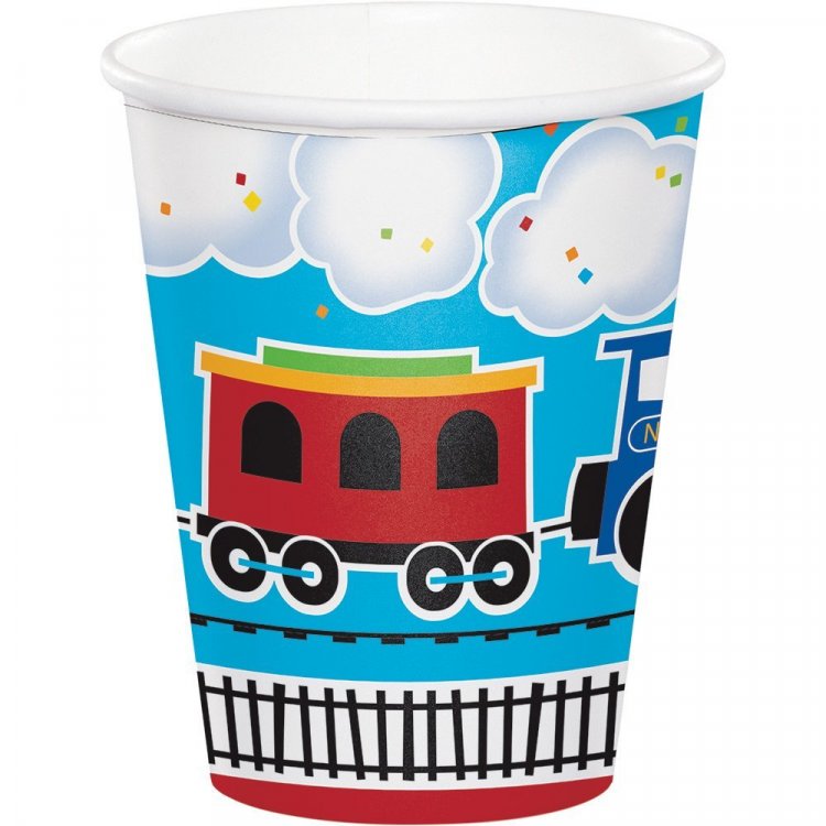 Little train paper cups (8pcs)