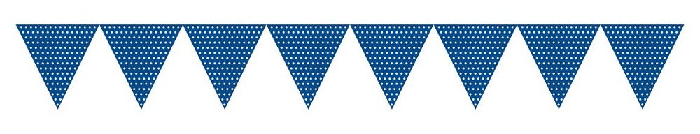 Μπλε Πουά Γιρλάντα Σημαίες (2,70μ)