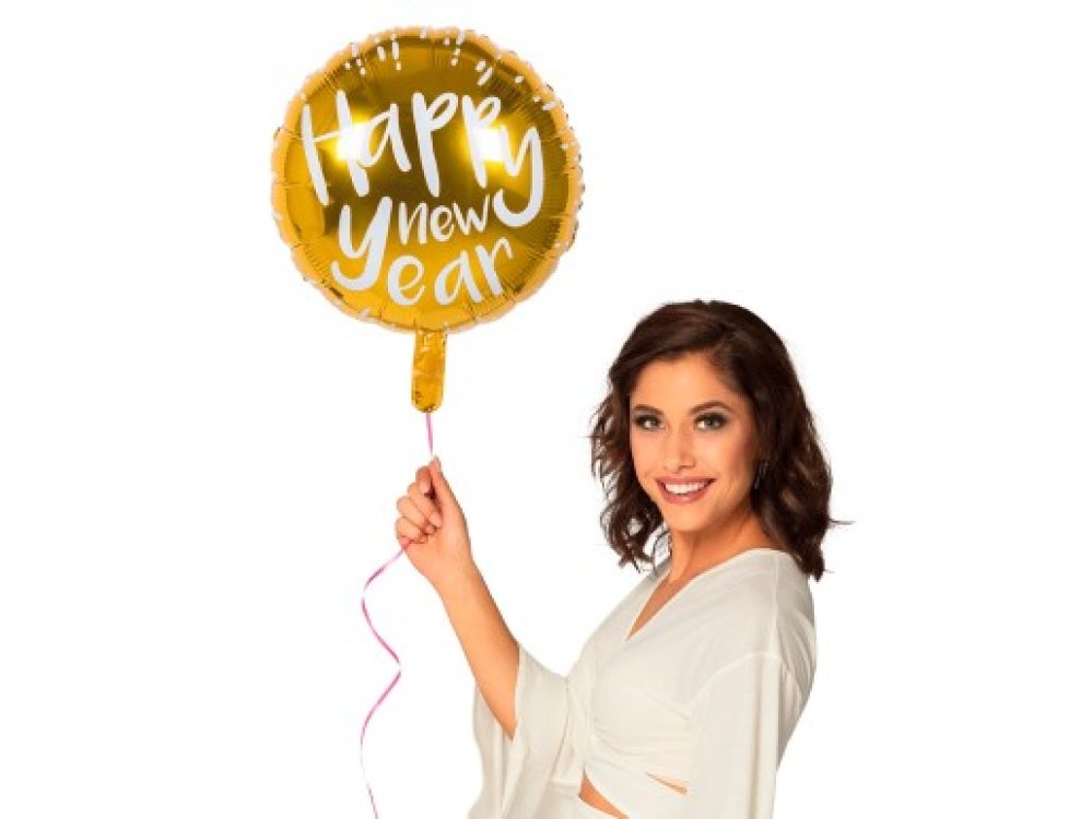 Happy New Year Χρυσό Foil Μπαλόνι (45εκ)