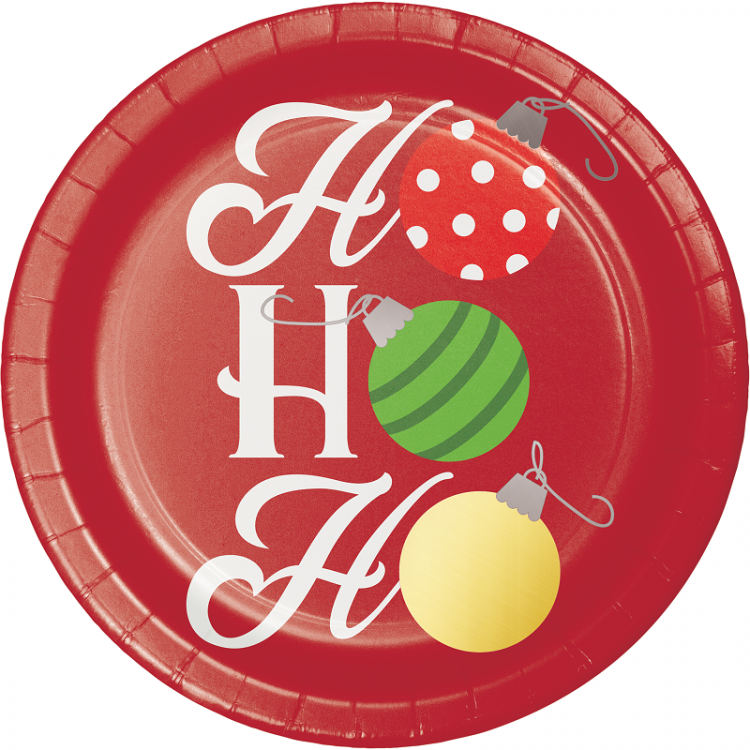 Ho Ho Ho Μικρά Πιάτα Χάρτινα (8τμχ)