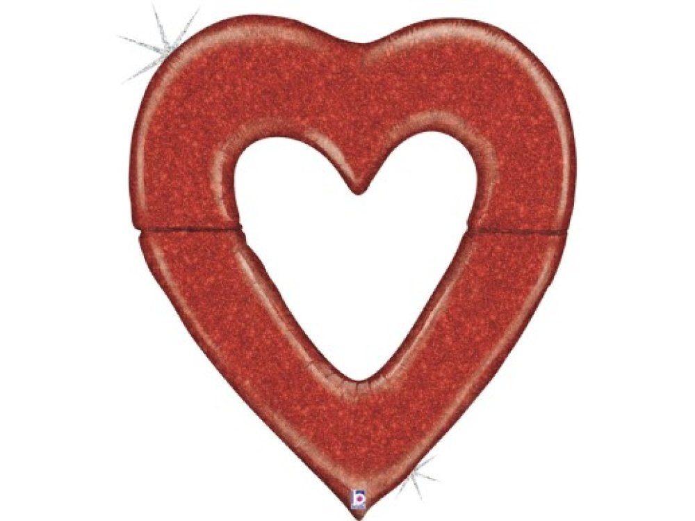 Κόκκινη Διάτρητη Καρδιά Extra Large Supershape Μπαλόνι (152εκ)