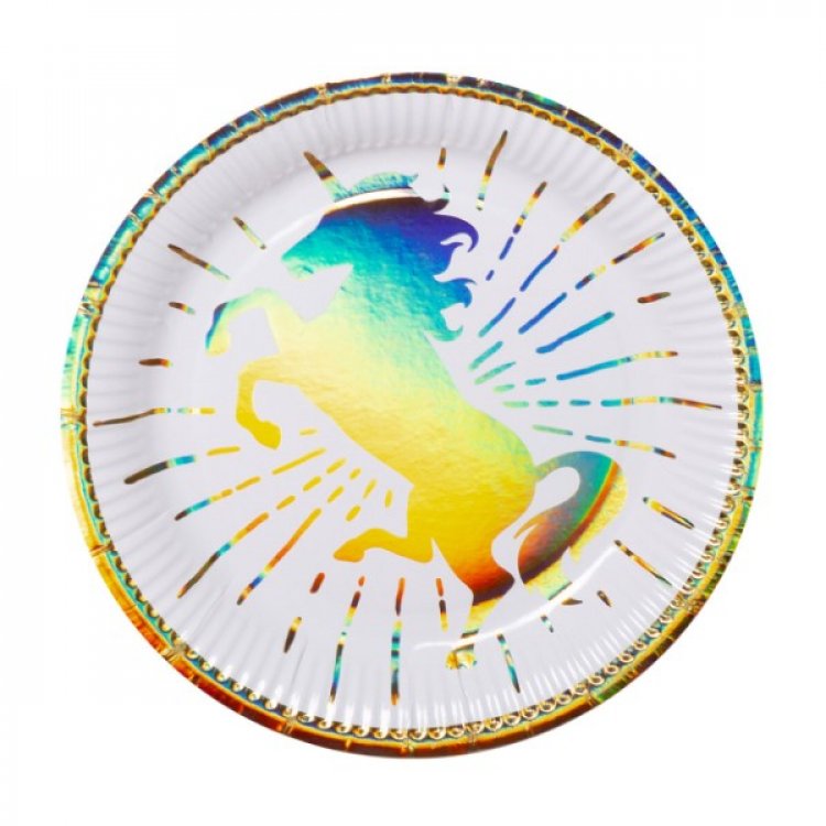 gold-iridescent-unicorn-large-paper-plates-party-supplies-for-girls-50002