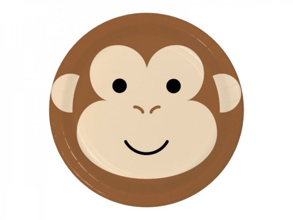 Μαϊμού Μεγάλα Χάρτινα Πιάτα (8τμχ)