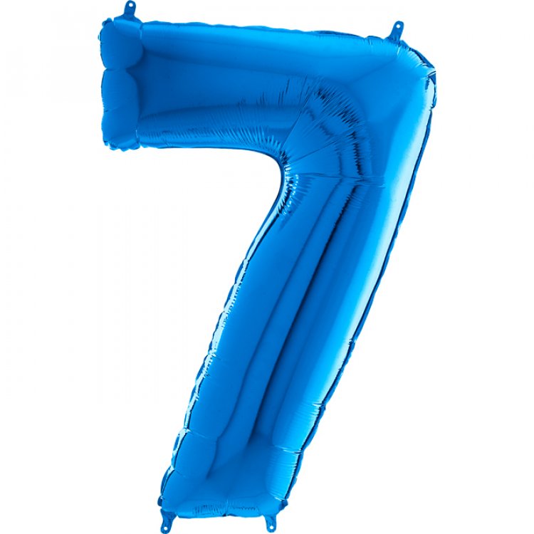 Supershape Μπαλόνι Αριθμός-Νούμερο 7 Μπλε (100εκ)