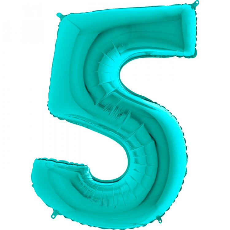 supershape-balloon-number-5-mint-green-for-party-decoration-175ti