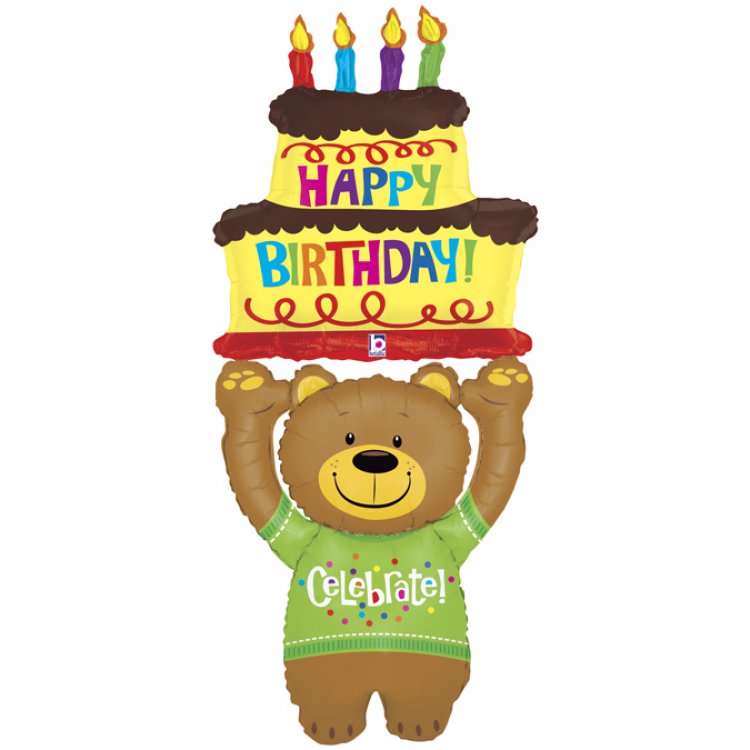 Αρκούδος Για Γενέθλια Happy Birthday Μπαλόνι Airwalker