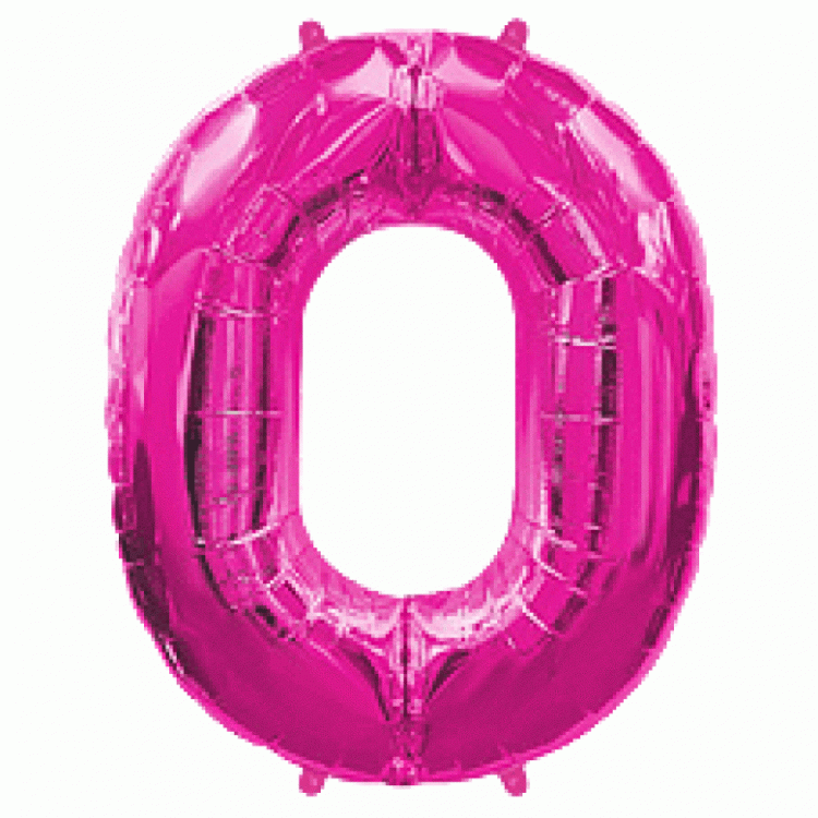 Supershape Μπαλόνι Αριθμός 0 Φούξια (100εκ)