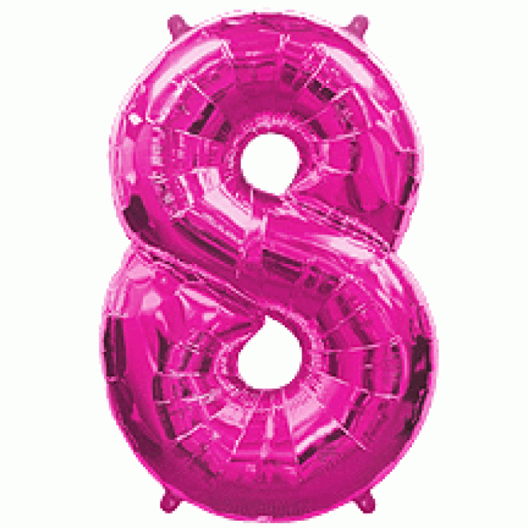 Supershape Μπαλόνι Αριθμός 8 Φούξια (100εκ)